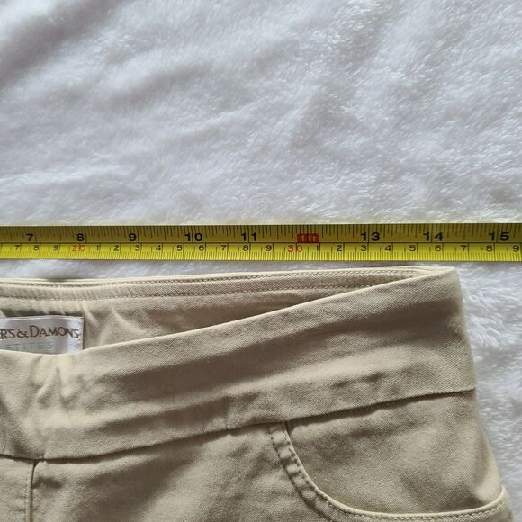 Drapers & Damons Pants Elastic Waist Pull On Light Beige Size Petite Medium PM - Picture 2 of 6